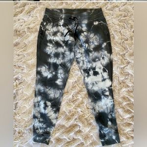 lululemon athletica Black and White Tie-Dye Joggers